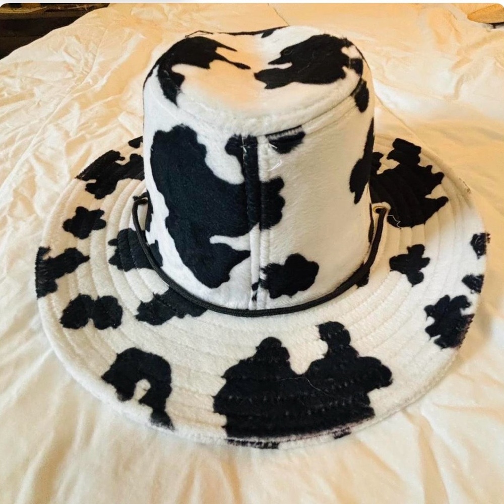 Cow Print hat cowgirl funky